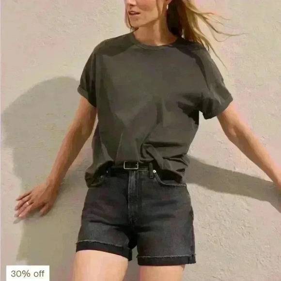 Everlane Cheeky Jean Short, black high-waisted Jean short, size 33 - Picture 2 of 15